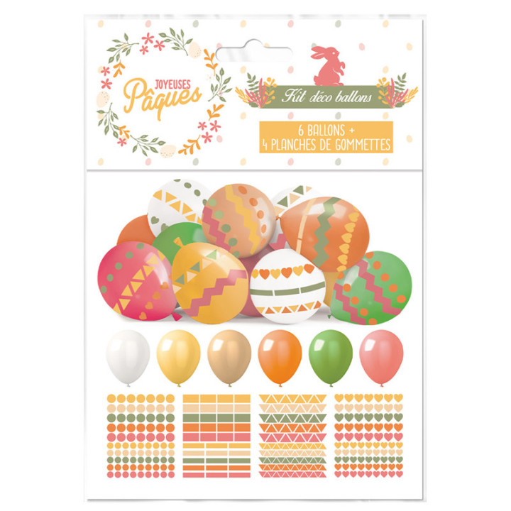 Kit de déco pour ballons - Pâques - lot de 6 | Le Géant de la Fête