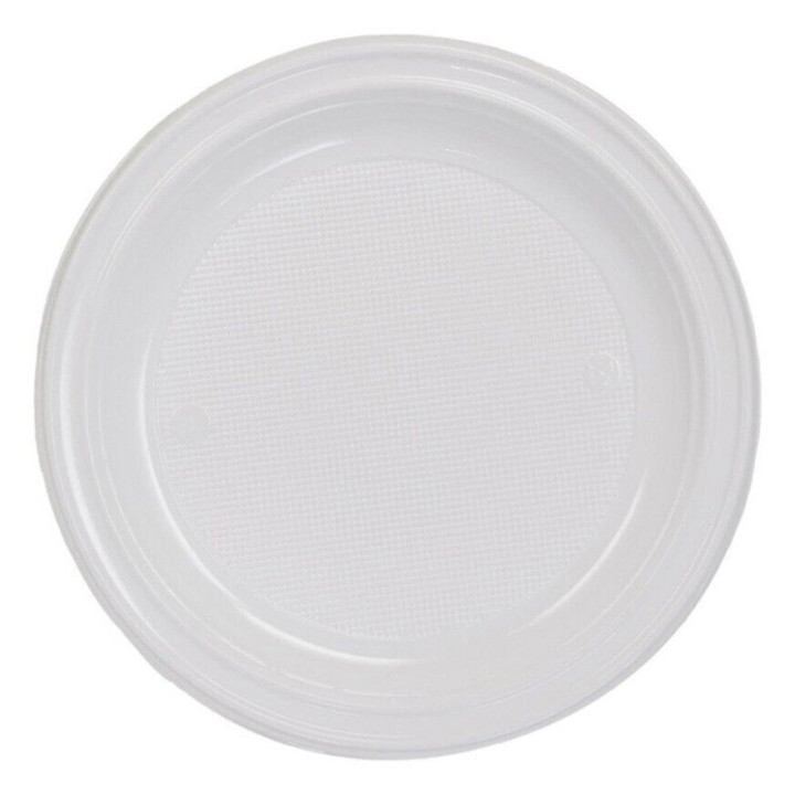 Assiettes plastique - 20.5 cm - lot de 50 - Blanc | Le Géant de la Fête