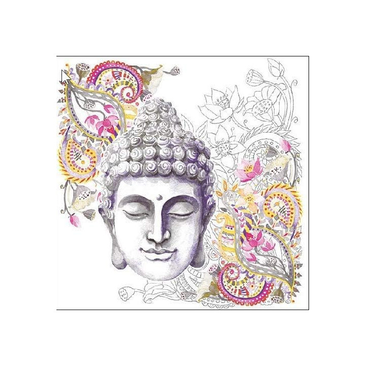 Serviettes décorées - Tête de Bouddha - lot de 20 | Le Géant de la Fête