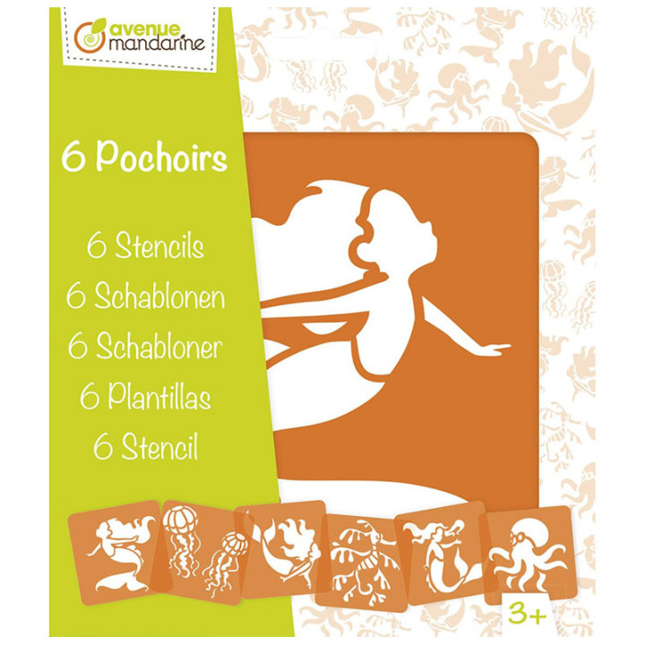 Set de pochoirs - Sirène et marin - lot de 6 | Le Géant de la Fête
