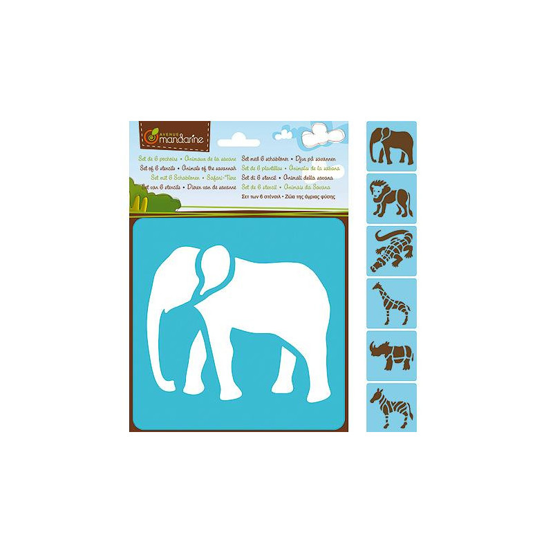 Baker Ross Lot De 8 Pochoirs Animaux Arctique - Pochoirs Lavables Pour Enfants Dessin Scrapbooking