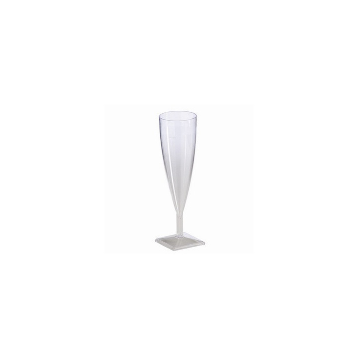 Flûtes en plastique réutilisable - 12 cl - lot de 10 - Transparent | Le Géant de la Fête