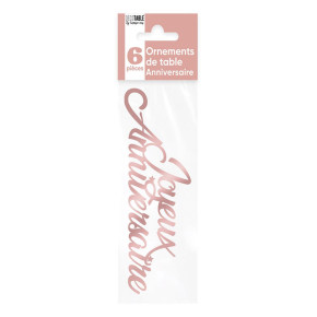 Grands confettis de table "Anniversaire" - lot de 6 - Métal | Le Géant de la Fête
