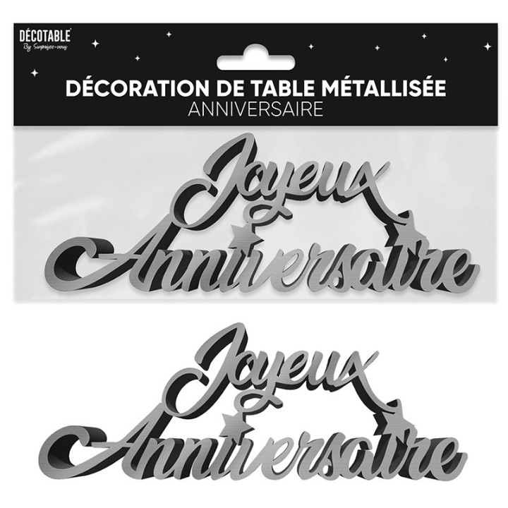 Centre de table "Joyeux anniversaire" - Étoiles | Le Géant de la Fête