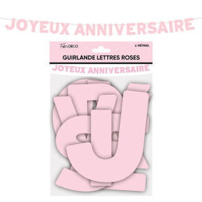 Guirlande à lettres "Joyeux anniversaire" - 4 m | Le Géant de la Fête