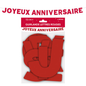 Guirlande à lettres "Joyeux anniversaire" - 4 m | Le Géant de la Fête