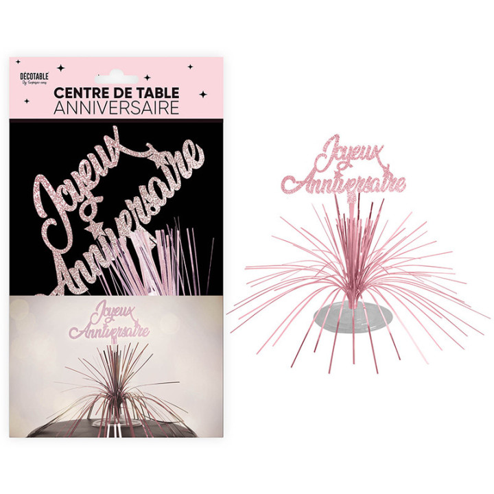 Centre de table en cascade "Joyeux anniversaire" - Étoiles | Le Géant de la Fête