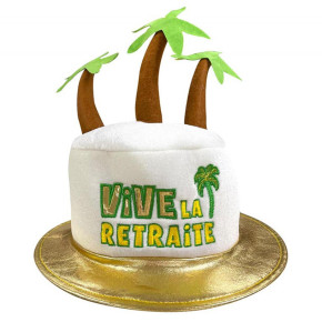 Chapeau à palmiers - Retraite - Doré | Le Géant de la Fête
