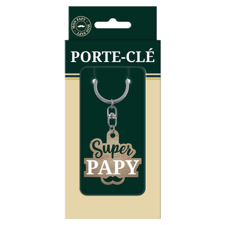 Porte clés "Super Papy" | Le Géant de la Fête