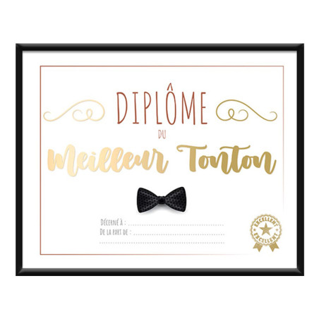 Diplôme du Meilleur Tonton | Le Géant de la Fête
