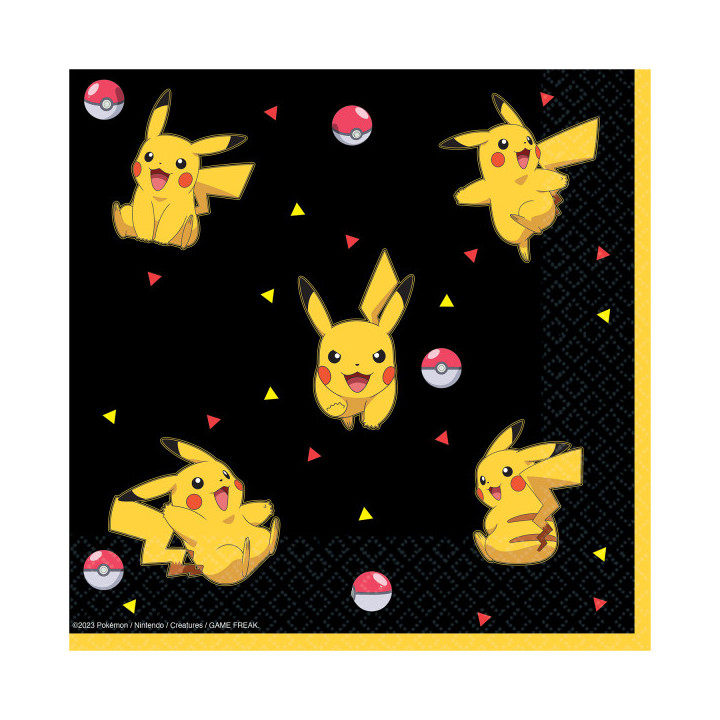 Serviettes - Pokemon Éclair - lot de 8 | Le Géant de la Fête