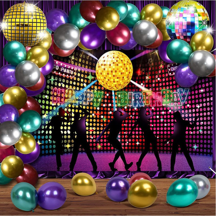 Guirlande de ballons organiques - Disco | Le Géant de la Fête