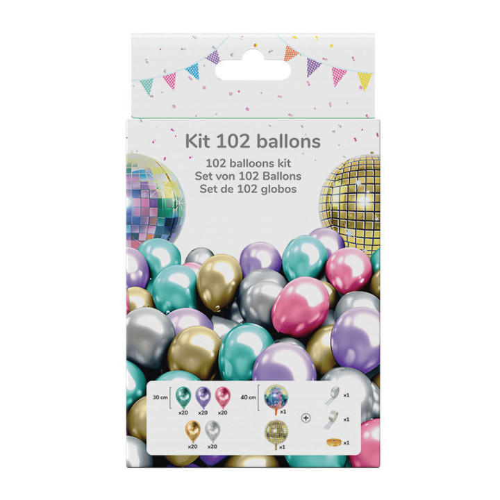 Guirlande de ballons organiques - Disco | Le Géant de la Fête