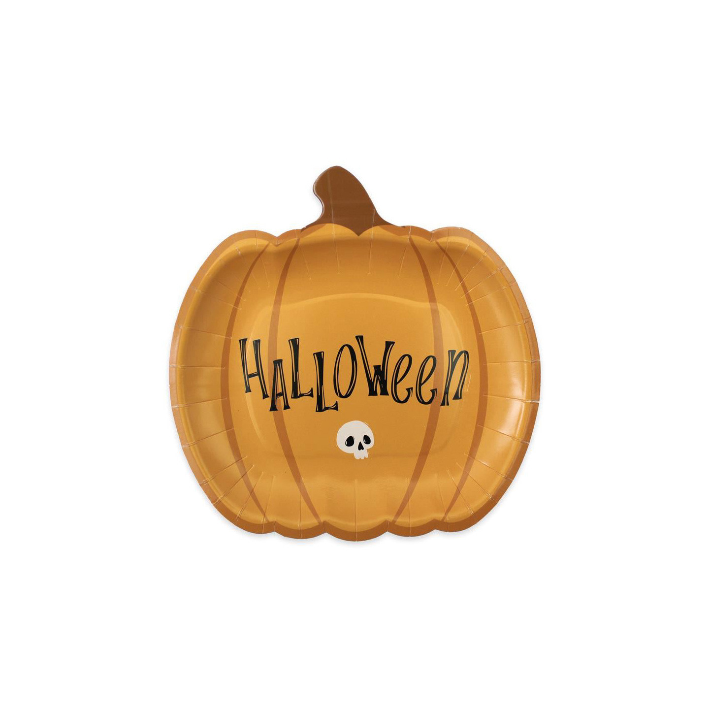 60 Pièces Vaisselle Jetable Halloween – Assiettes Et Serviettes Décorées Citrouilles, Fantômes (noir/orange)