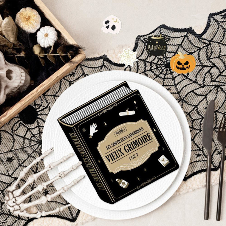 Chemin de table - Toile d'araignée - Noir | Le Géant de la Fête