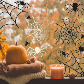 Décoration de vitre - Toile d'araignée | Le Géant de la Fête