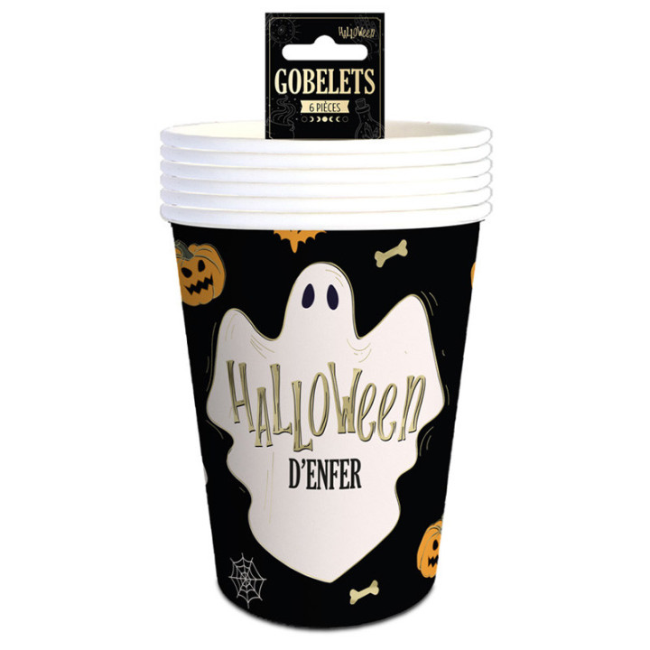 Gobelets - Halloween d'Enfer - lot de 6 | Le Géant de la Fête