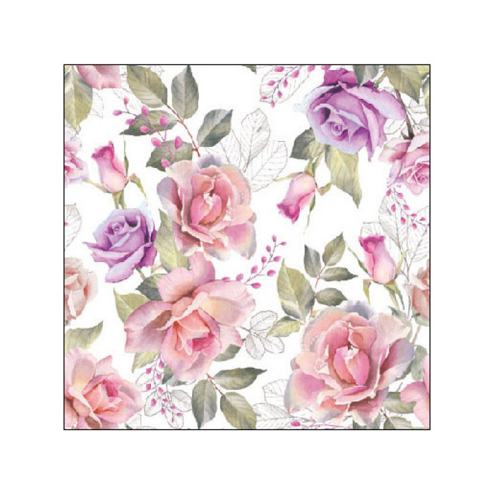 Serviettes cocktail décorées - Josephine - lot de 20 | Le Géant de la Fête