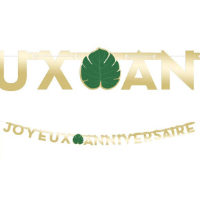 Guirlande lettres "Anniversaire"- Tropical Palm | Le Géant de la Fête