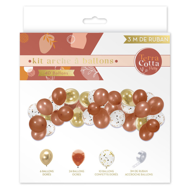 Guirlande de ballons organiques - Terracotta | Le Géant de la Fête