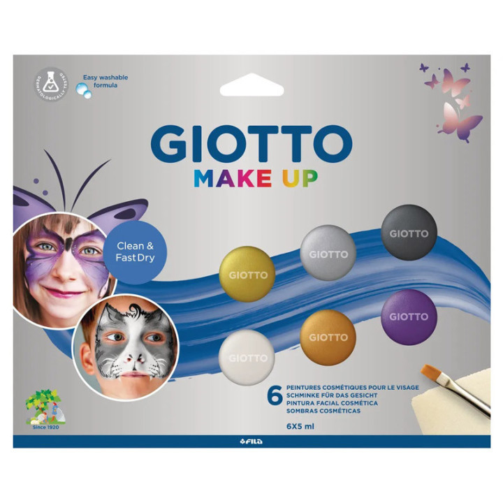 Palette de maquillage métallique Giotto - lot de 6 | Le Géant de la Fête