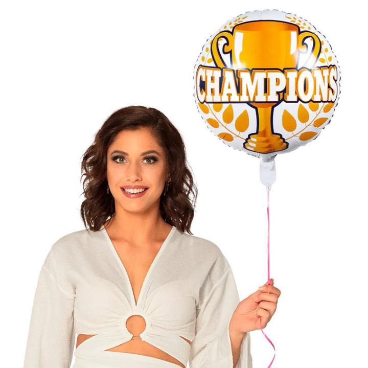 Ballon métallique - Champions - 45 cm | Le Géant de la Fête