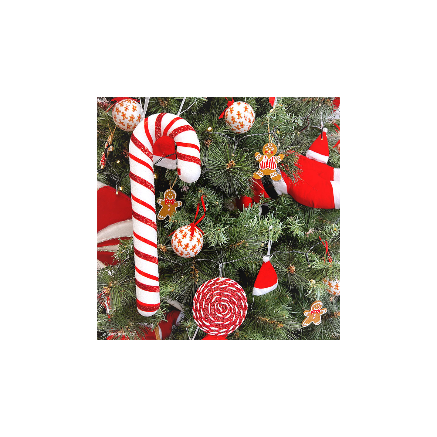 Décorations De Noël En Sucre D’orge – Lot De 20 – Taille 12 Cm – PVC – Rouge Et Blanc – Pour Sapin Et Décoration Maison