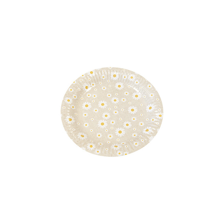 Assiettes à dessert - Marguerite - lot de 6 | Le Géant de la Fête