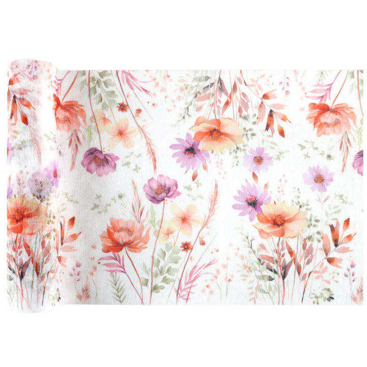 Chemin de table - Fleuris - 27 cm x 3 m | Le Géant de la Fête