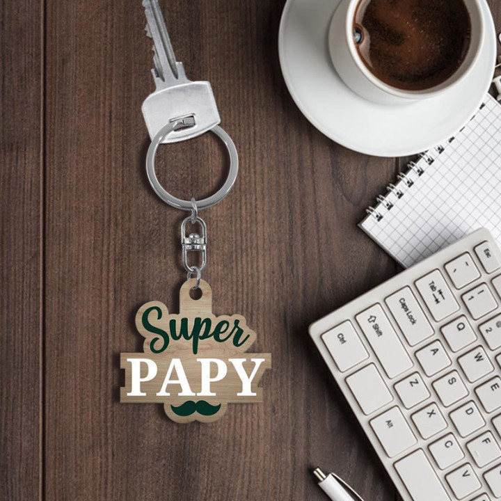 Porte clés "Super Papy" | Le Géant de la Fête