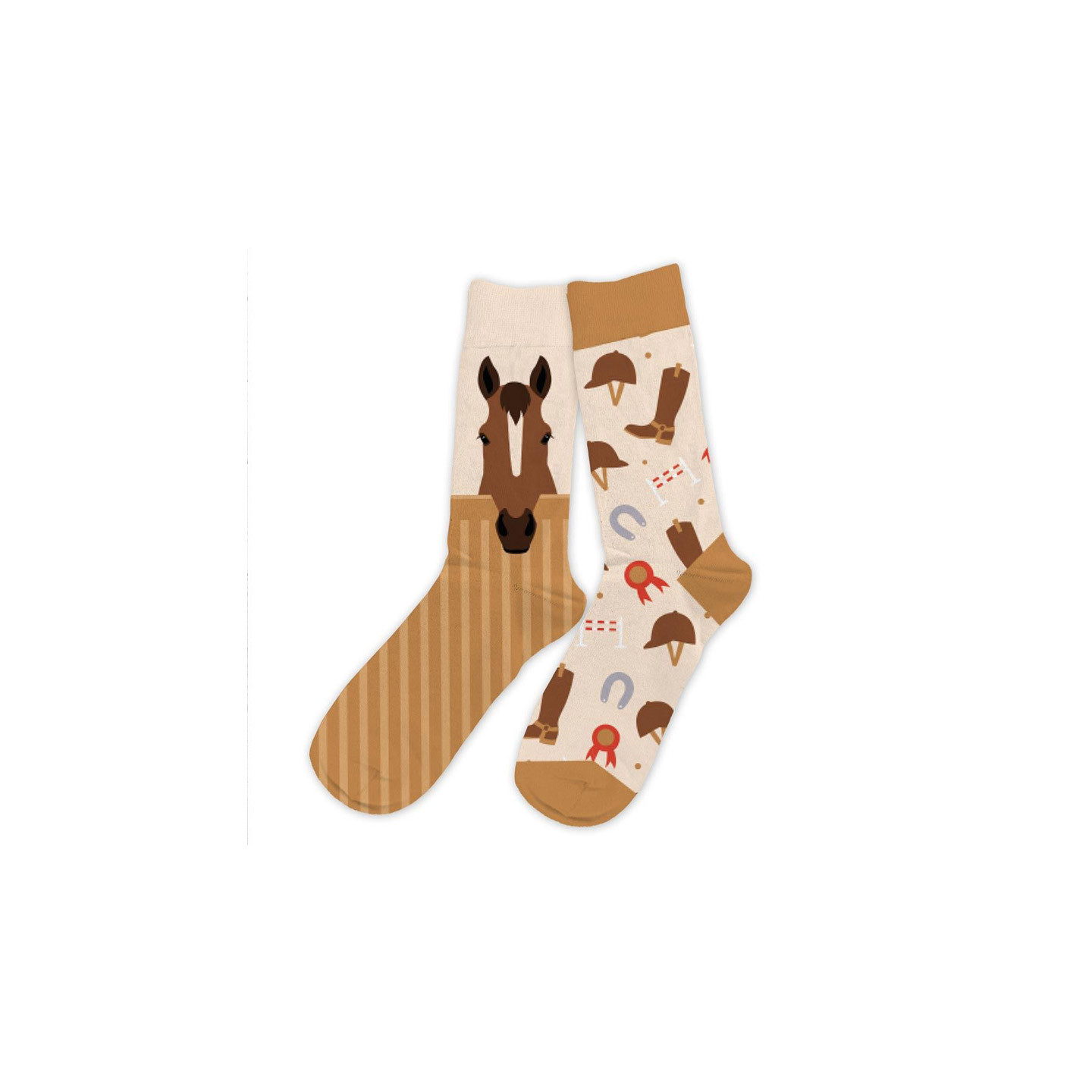 Lot De 5 Paires Chaussettes D'équitation Femme Motifs Animaux - Taille 35-42, Polyester élastique - Cadeau Cavalière