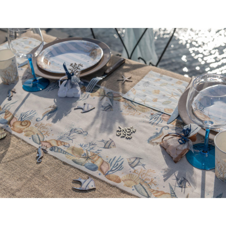 Chemin de table - La Mer - 28 cm x 3 m | Le Géant de la Fête