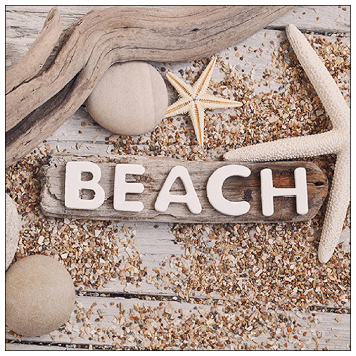 Serviettes décorées - Beach sur bois - lot de 20 | Le Géant de la Fête