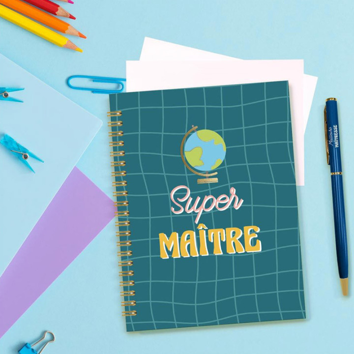 Carnet de notes et stylo "Super Maître" | Le Géant de la Fête