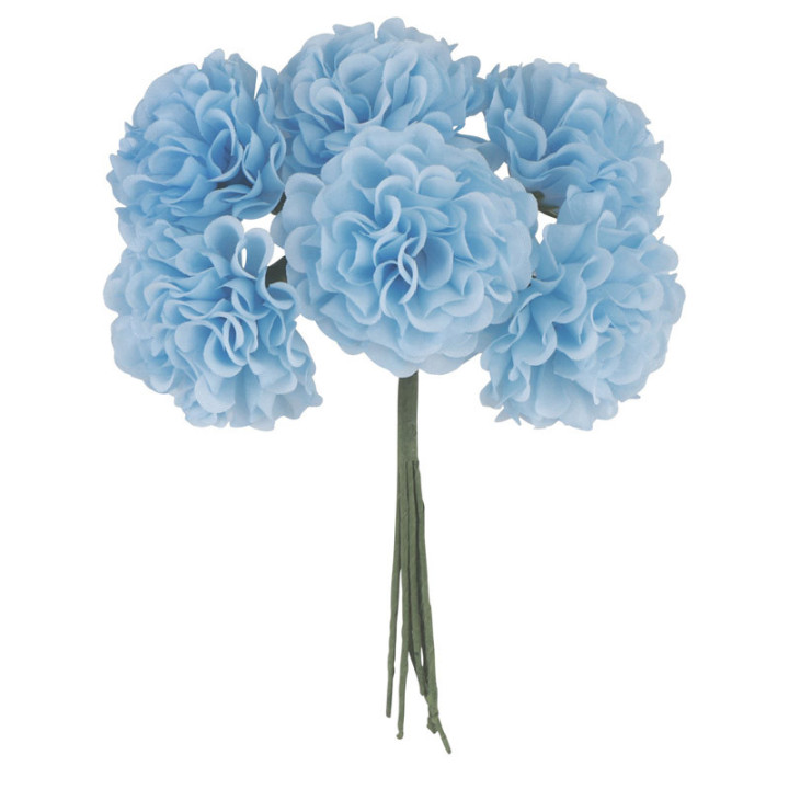 Bouquet de mini hortensias - Bleu ciel - lot de 6 | Le Géant de la Fête