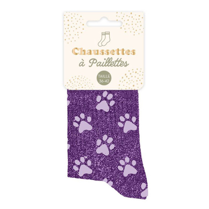Chaussettes à paillettes - Chat | Le Géant de la Fête