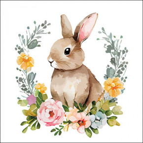 Serviettes décorées - Lapin couronne - lot de 20 | Le Géant de la Fête
