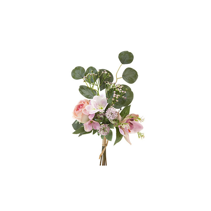 Bouquet d'orchidées, roses, fleurettes et eucalyptus | Le Géant de la Fête