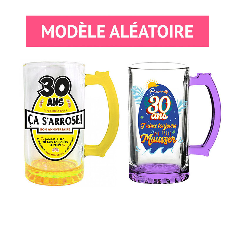 Chope à Bière Verre 50cl - 15cm De Haut - Design Anniversaire 50 Ans - Cadeau Célébration