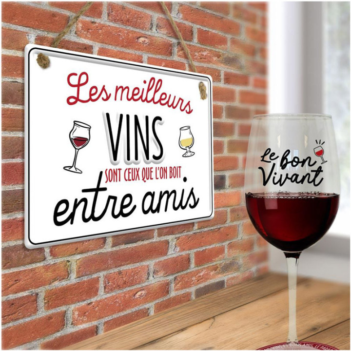 Plaque à suspendre "Vins entre amis" | Le Géant de la Fête