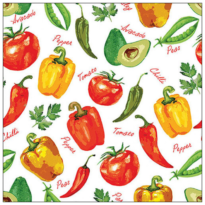 Serviettes décorées - Légumes - lot de 20 | Le Géant de la Fête