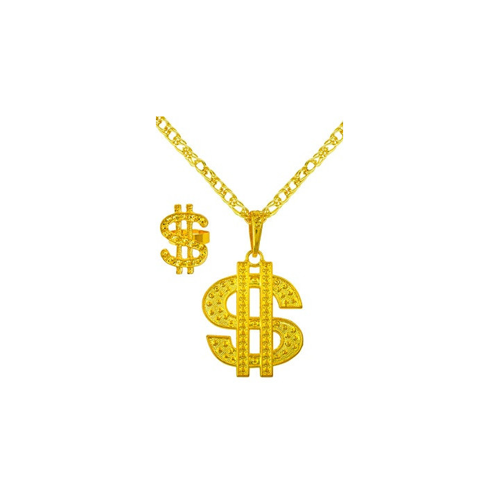 Collier et bague - Dollar | Le Géant de la Fête