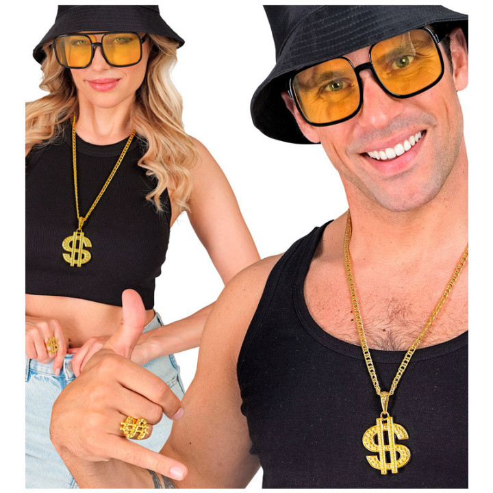 Collier et bague - Dollar | Le Géant de la Fête