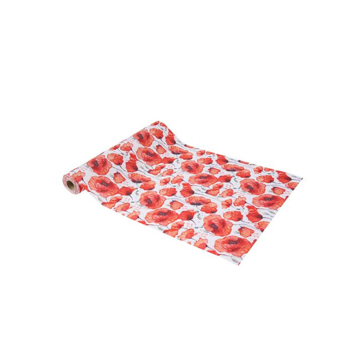 Chemin de table - Coquelicots - 28 cm x 5 m | Le Géant de la Fête
