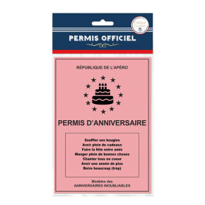 Permis de fête - Anniversaire - Gâteau | Le Géant de la Fête