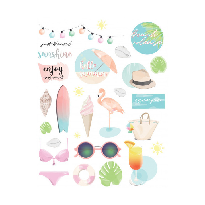 Gommettes - Hello Summer - lot de 54 | Le Géant de la Fête