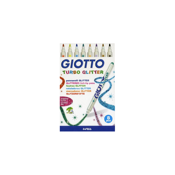 Feutres Giotto Turbo Glitter - lot de 8 | Le Géant de la Fête