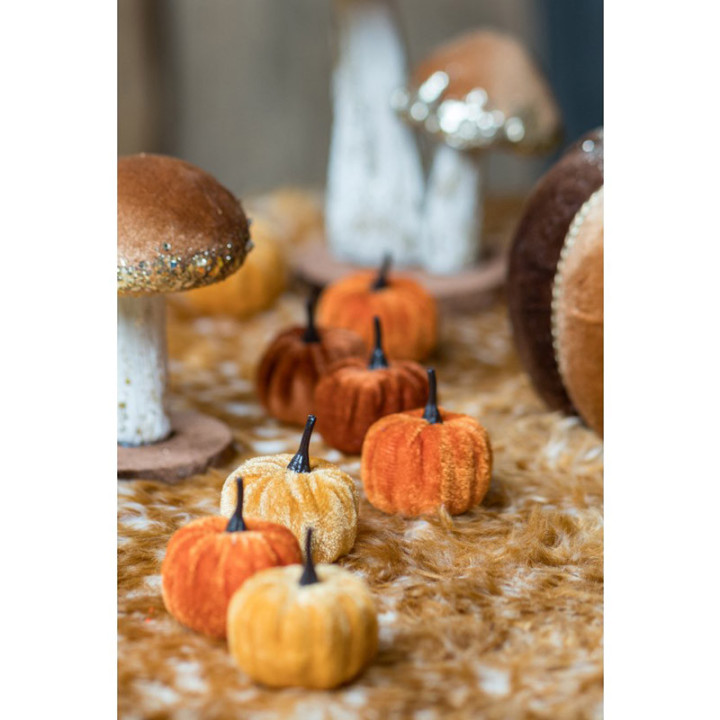 Citrouilles en velours - lot de 9 | Le Géant de la Fête