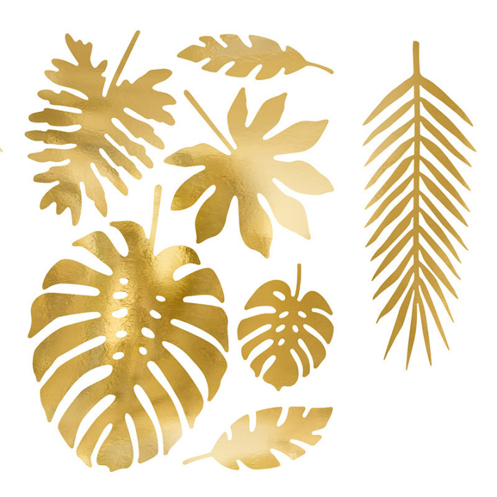 Feuilles tropicales - 21 pièces - Doré | Le Géant de la Fête