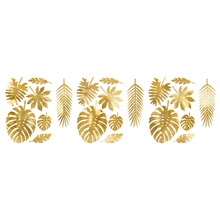 Feuilles tropicales - 21 pièces - Doré | Le Géant de la Fête